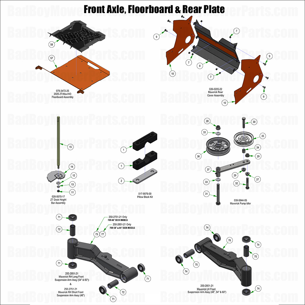 2025 Maverick - Front Axle, Floorboard & Rear Plate